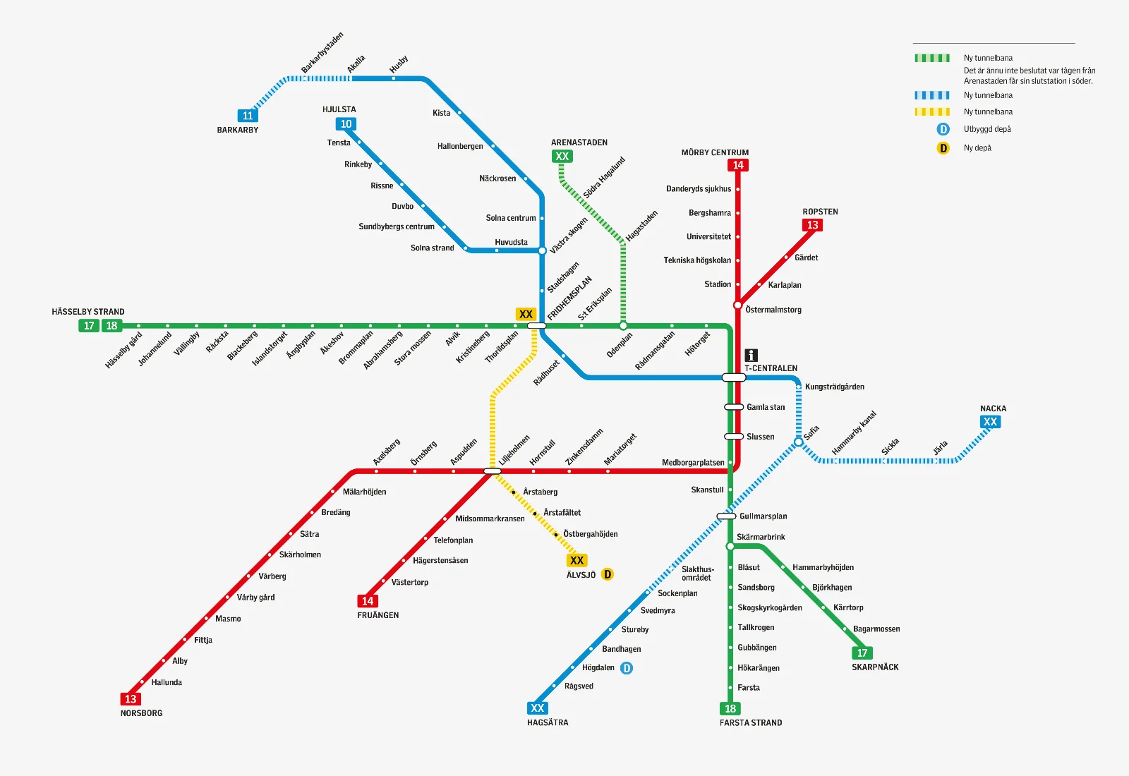 Tunnelbanetunnel under uppförande